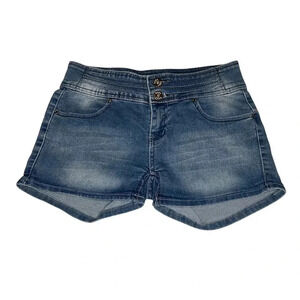 Trendy “Hype” High-Waisted Denim Shorts - Size 5. Distressed